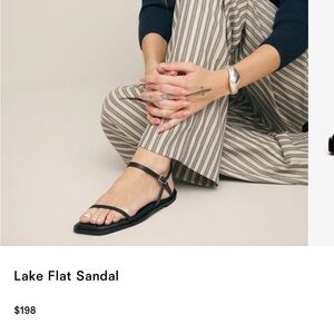 Reformation Brown Suede Leather Lake Flat Sandal Size 6.5